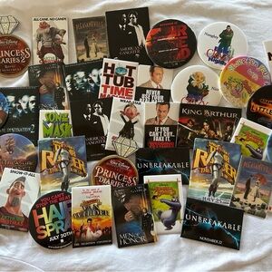 55 Assorted Movie Promo Pins